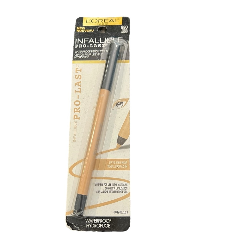 L'oreal Infallible Pro Last Waterproof Eyeliner Pencil 980 Nude Beige NEW
